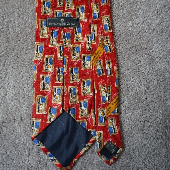 Ermenegildo Zegna Exclusive Design Tie 100% Silk - Picture 5 of 5